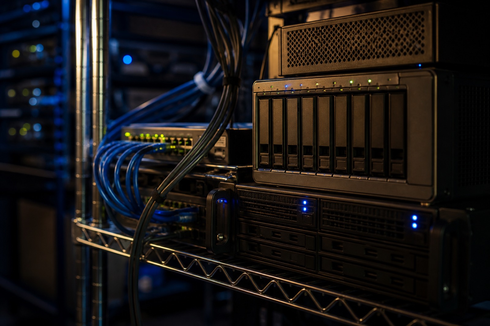 Home server rack and cobalt ethernet cables
